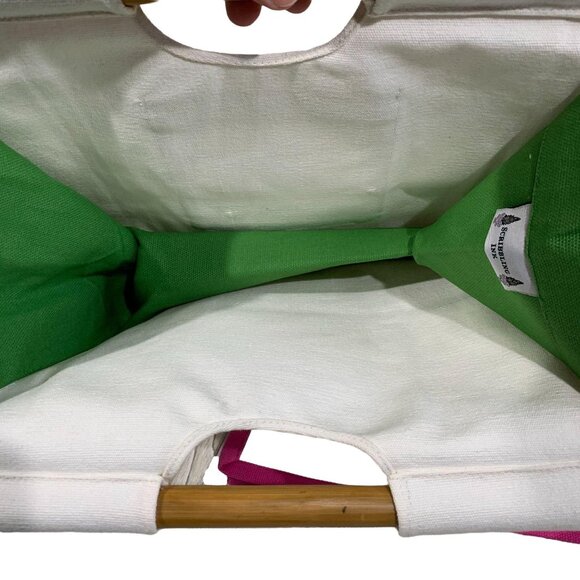 Scribbling Ink Sturdy Cotton Canvas Bamboo Handled Bags - Picture 8 of 8